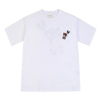 MLB Cartoon Series New York Yankees Printing Sports Round Neck Loose Short Sleeve Unisex White 31TSCM031-50W