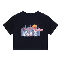 (WMNS) Mitchell & Ness x NBA Phila City View Short Board T-shirt 'Black' MNJYSST23019-BLACK