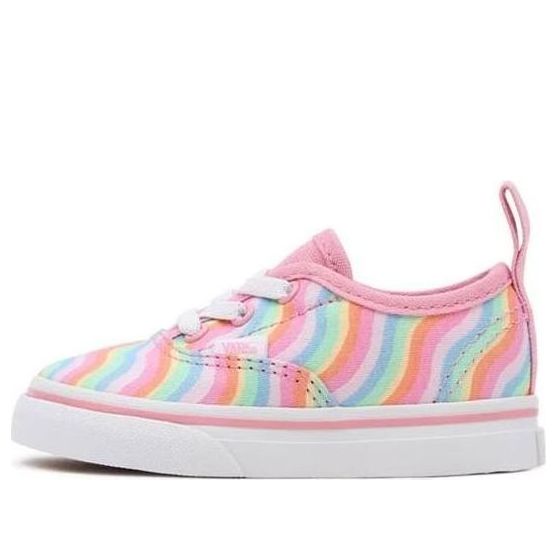 Vans Authentic Wavy Rainbow Elastic Lace 'Pink Blue Green' VN0A34A1ARI