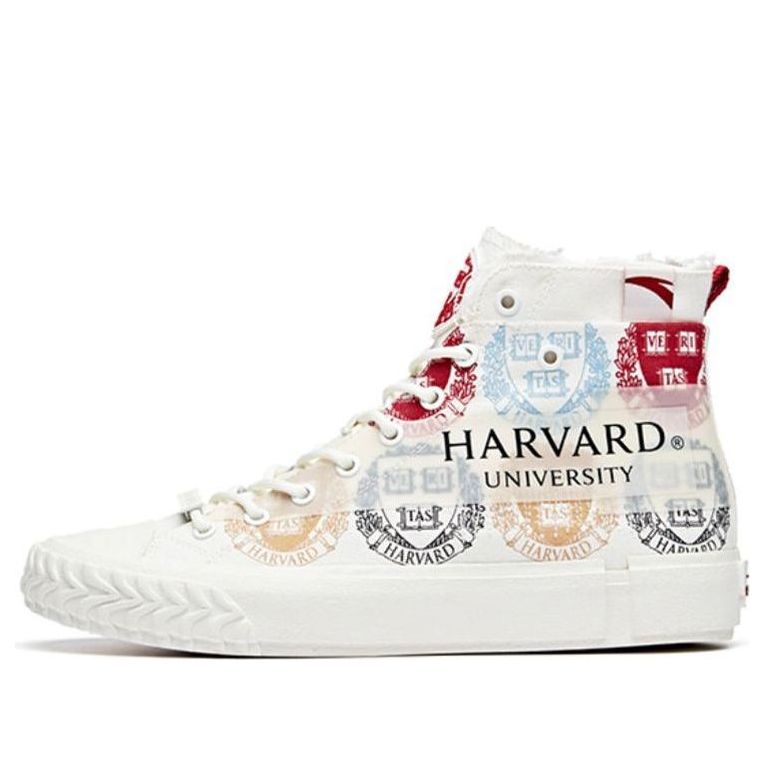 (WMNS) ANTA x Harvard Life Series Sneakers Canvas High 'White Multi-Color' 122028652-8