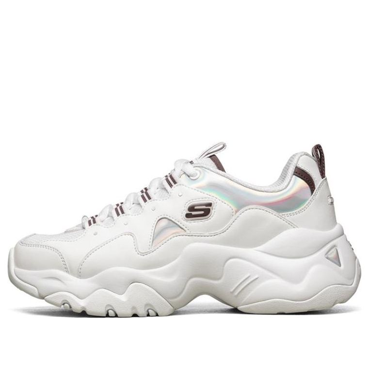 (WMNS) Skechers D'lites 3.0 Running Shoes White/Silver 88888399-WSL