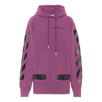 (WMNS) Off-White x Champion logo Sweater Purple OMBB027S188750502910