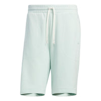 adidas neo Solid Color Lacing Casual Straight Shorts Unisex Green HS6821