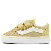 Vans Toddler Core Confetti Old Skool Velcro Low-Top Sneakers Gold/Yellow TD VN000D3Y8BB
