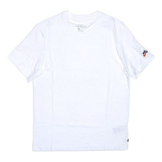 Nike Cuff Small Logo Short Sleeve White AR4024-100