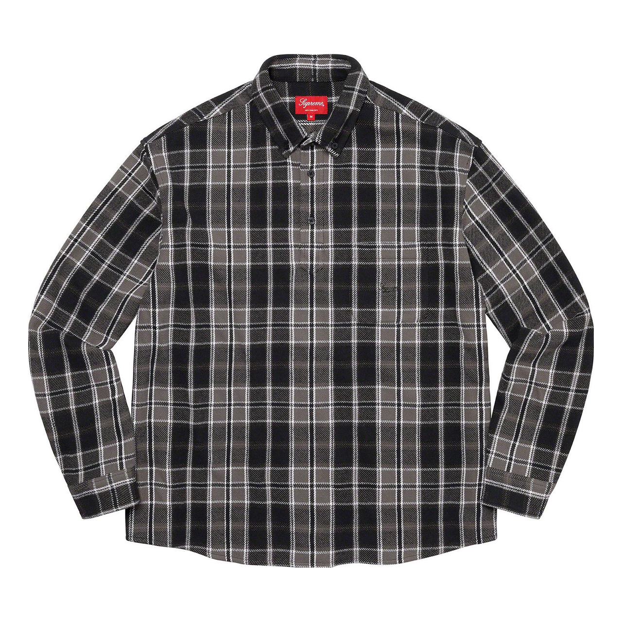 Supreme SS23 Week7 Pullover Plaid Flannel Shirt 'Black' SUP-SS23-143