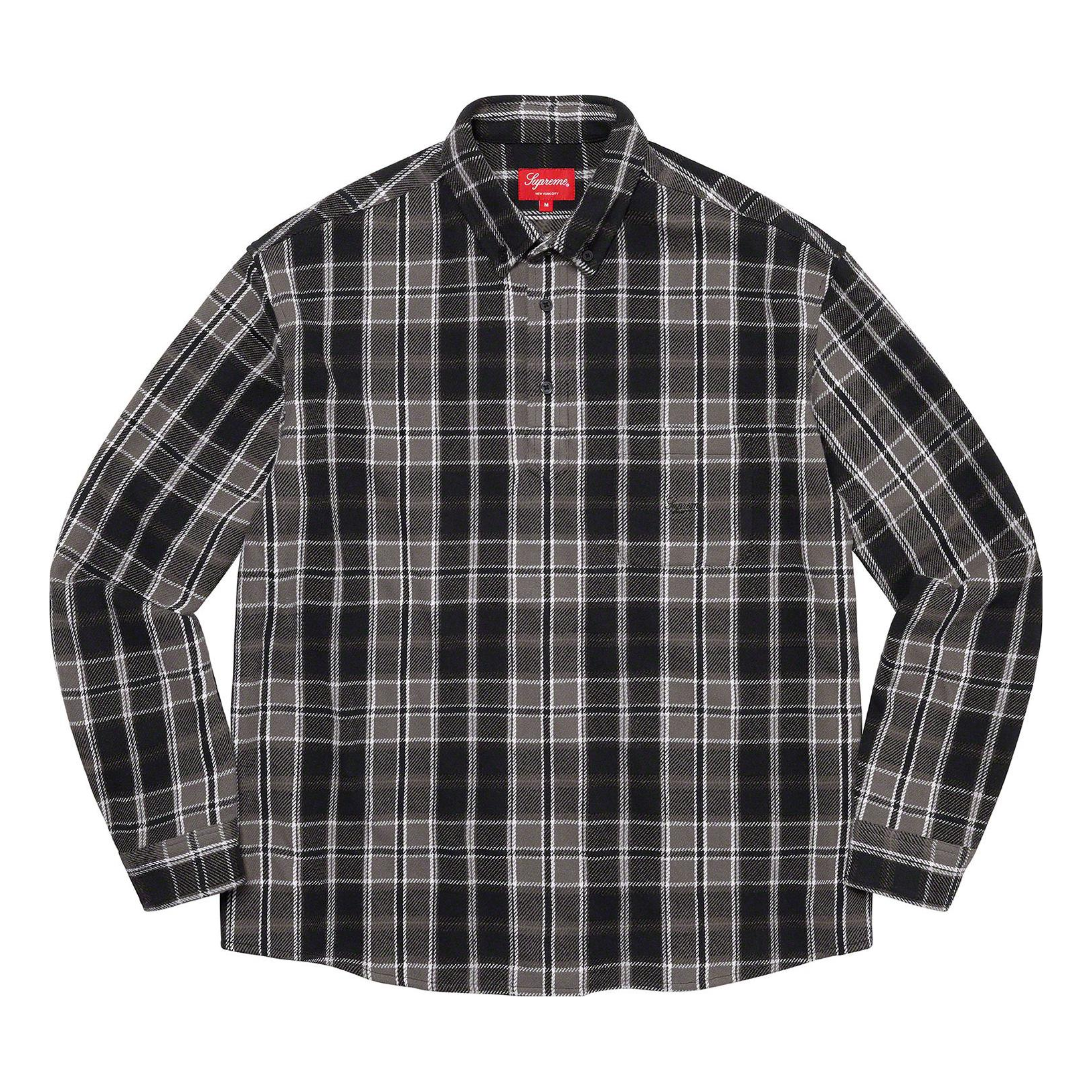 Supreme SS23 Week7 Pullover Plaid Flannel Shirt 'Black' SUP-SS23-143
