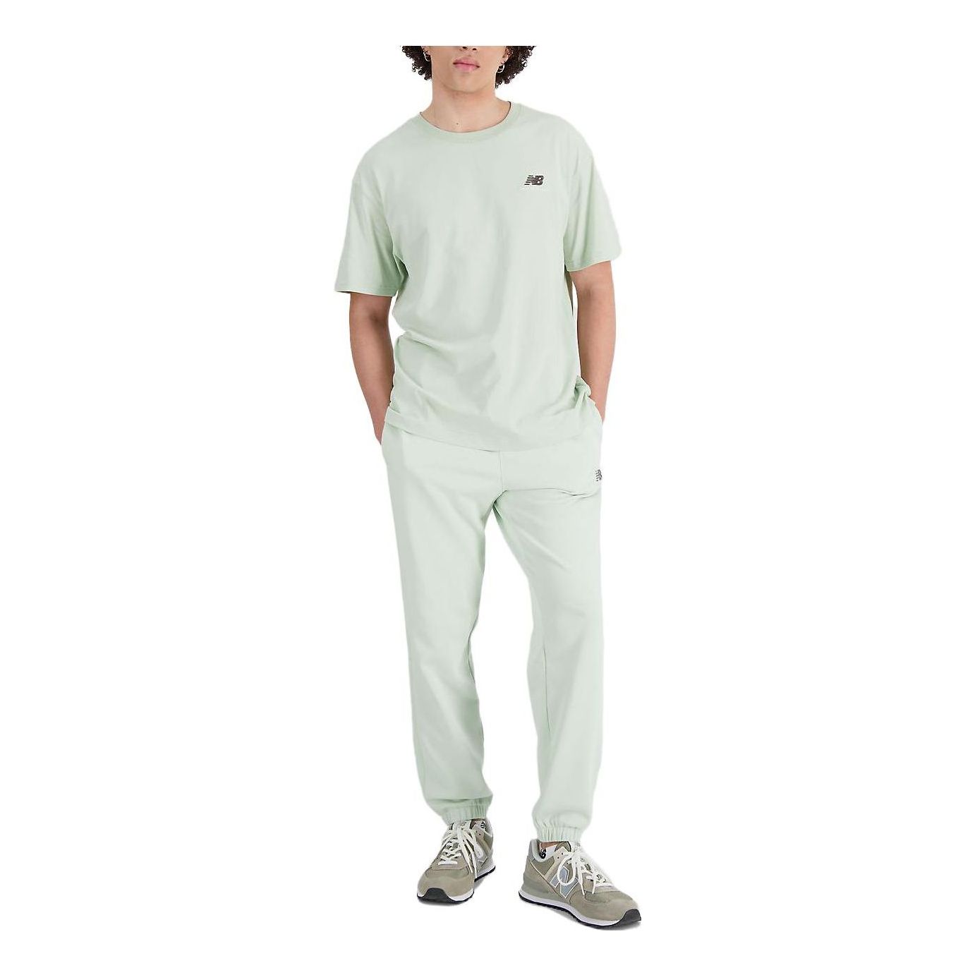 New Balance Unissentials Cotton T-shirt Asia Sizing 'Silver Moss' UT21503-SRV