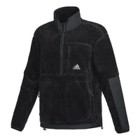 adidas 1/4-Zip Sherpa Jacket 'Black ' HR8424