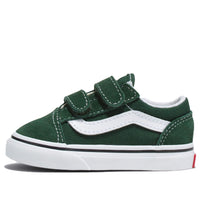 (TD) Vans Color Theory Old Skool Hook and Loop Shoes 'Green' VN0A38JNBD6