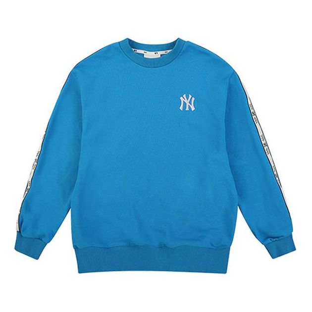 MLB NY New York Yankees Loose Casual Round Neck Long Sleeves Unisex Blue 31MTT1011-50U