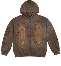 Travis Scott Cactus Jack UTOPIA God's Country Zip Hoodie 'Brown' TSUT-HZ29