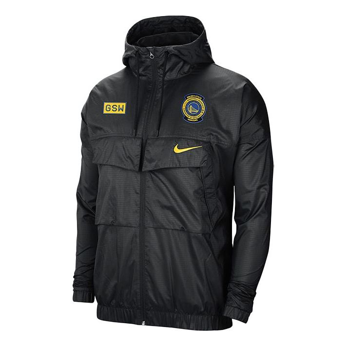 Nike Warriors Courtside Lightweight Jacket Logo Black CN0088-010