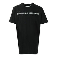 Off-White x Something & Associates Crossover Alphabet Printing Short Sleeve Ordinary Version Unisex Black OMAA027G191851441044