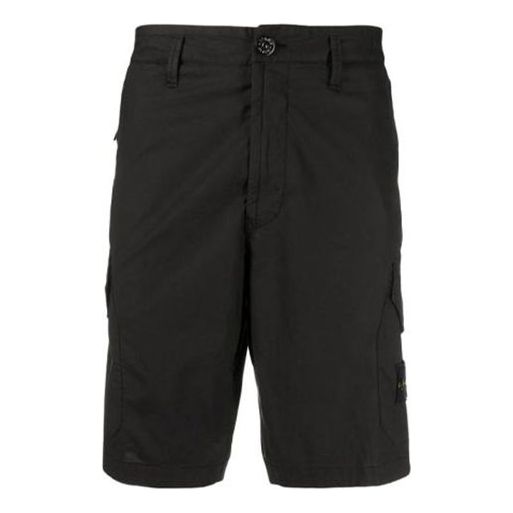 STONE ISLAND Garment Dyed Paracadute Cargo Short 'Black' 7215L0403-V0029