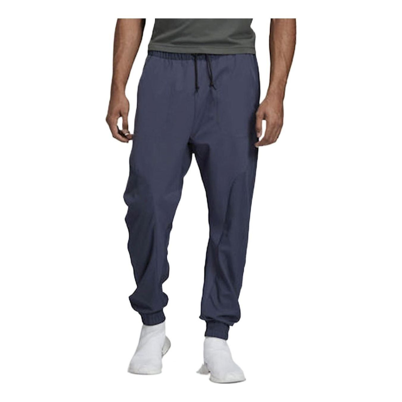Men's adidas originals Solid Color Lacing Casual Bundle Feet Sports Pants/Trousers/Joggers Blue DV1975