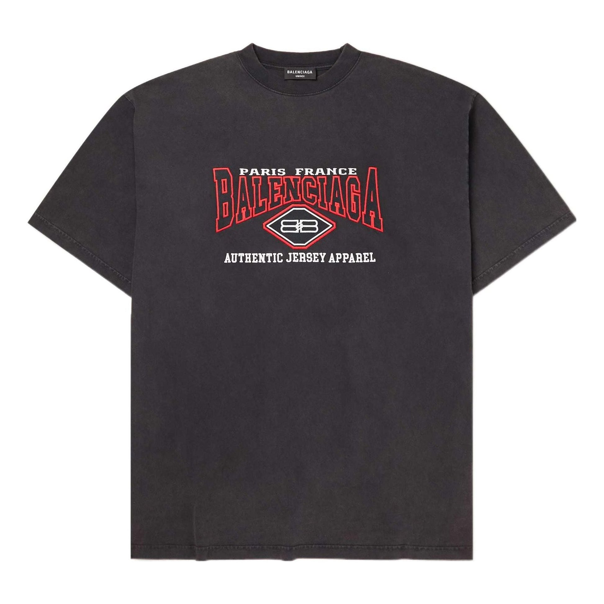 Balenciaga B Authentic Vintage Jersey Oversized T-Shirt 'Black' 694576TMVA91000