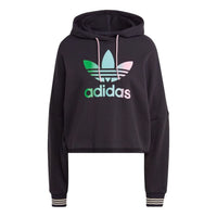 (WMNS) adidas Adicolor 70s Cropped Hoodie 'Black' IK7864