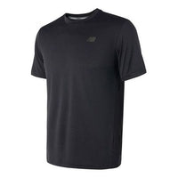 New Balance Men's New Balance Logo Solid Color Sports Round Neck Short Sleeve Black T-Shirt MT91920-BK