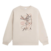 (WMNS) Li-Ning Embroidered Logo Sweatshirt 'White' AWDSB68-5