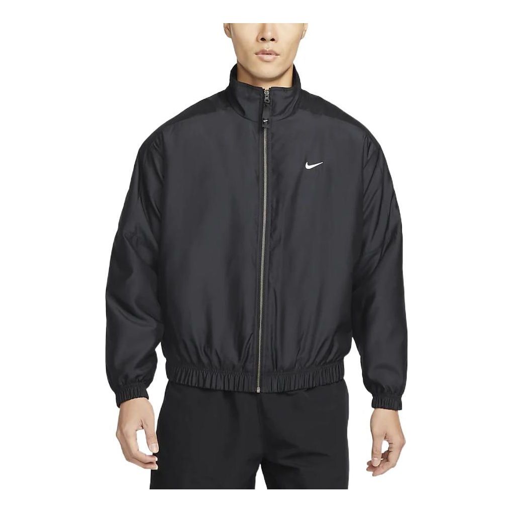 Nike Solid Color Logo Stand Collar Jacket Asia Sizing 'Black' DN1267-011