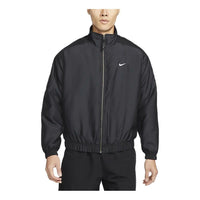 Nike Solid Color Logo Stand Collar Jacket Asia Sizing 'Black' DN1267-011
