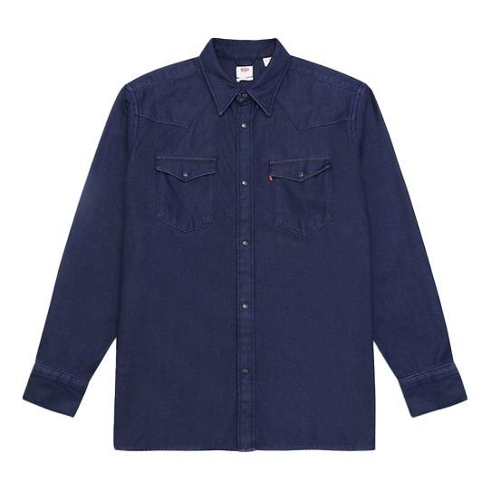 Men's Levis lapel Denim Shirt Denim Blue 36249-0003