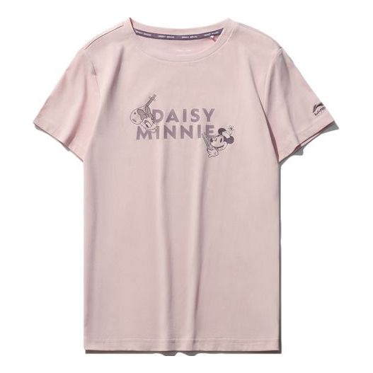 (WMNS) Li-Ning x Disney Sports Fashion Series Short Sleeve Tee 'Pink Purple' AHSR212-3