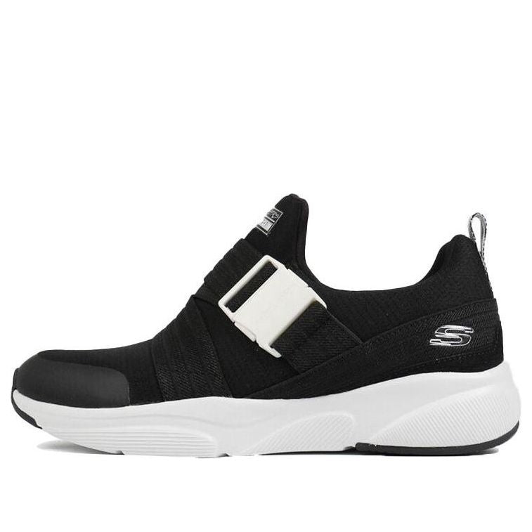 (WMNS) Skechers Low-Top Buckled 'Black' 66666167-BLK