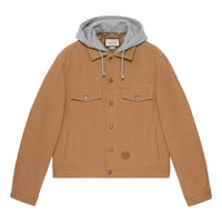 Gucci Denim Jacket With Contrast Hood 'Brown' 713883-XDCDC-7346