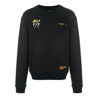 Off-White SS21 Alphabet Printing Casual Round Neck Pullover Black OMBA025T19D250621088