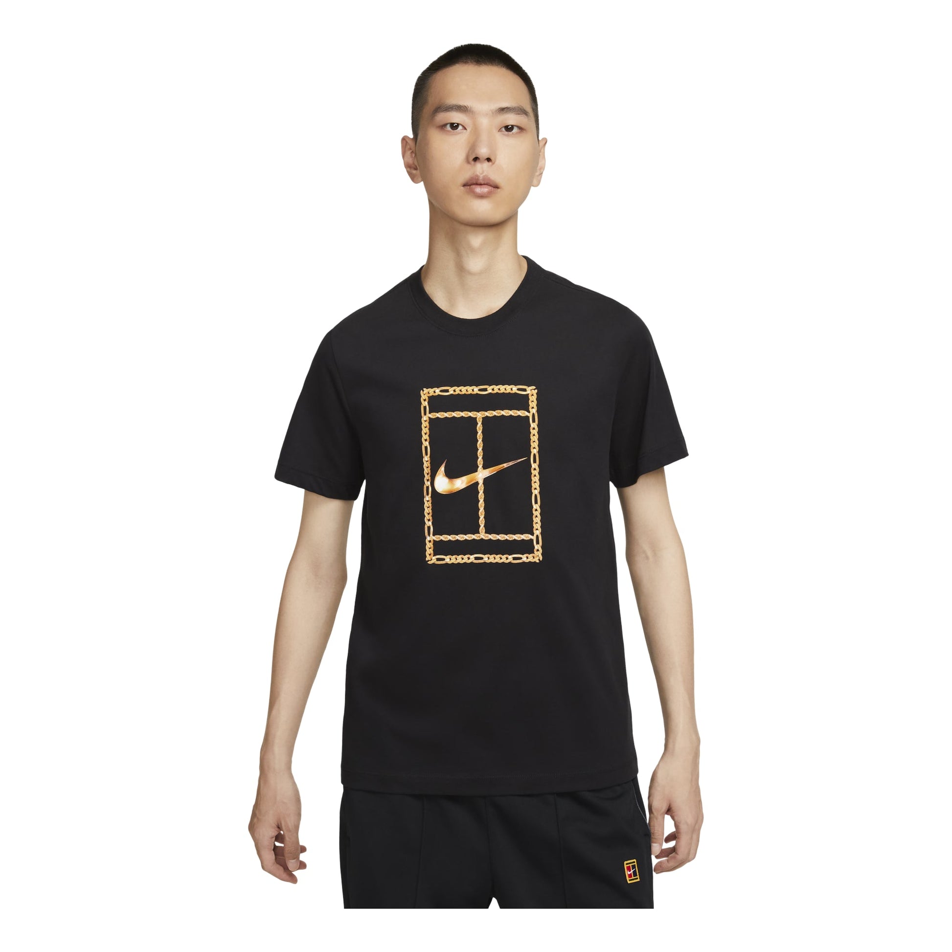 Nike Court Heritage Dri-FIT T-Shirt 'Black Gold' HF6218-010