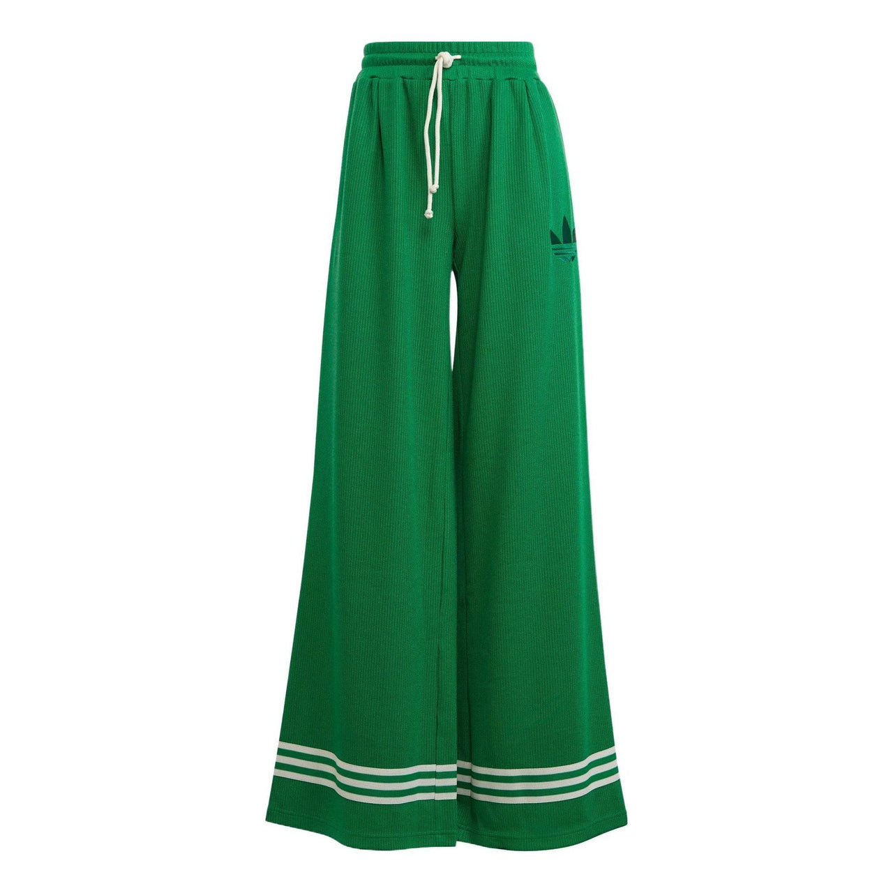 (WMNS) adidas Adicolor 70s Knit Wide Pants Asia Sizing 'Green White' IB2045