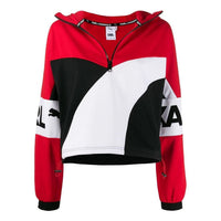 (WMNS) PUMA x Karl Lagerfield XTG Half-Zip Hoodie 'Red White Black' 595567-47