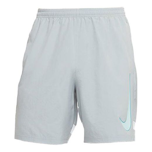 Nike Logo Printing Training Sports Quick Dry Breathable Shorts Gray Blue Grayblue CV1468-019