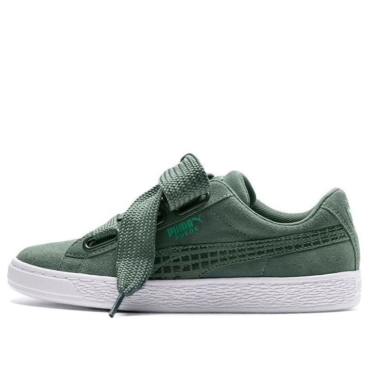 (WMNS) PUMA Suede Heart Street 2 Green 366780-02