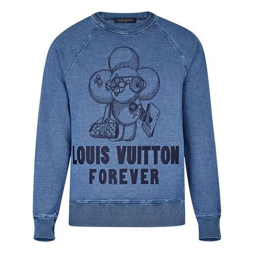 LOUIS VUITTON LV Damier Crewneck Long Sleeve Sweater For Men Grey 1A46VV