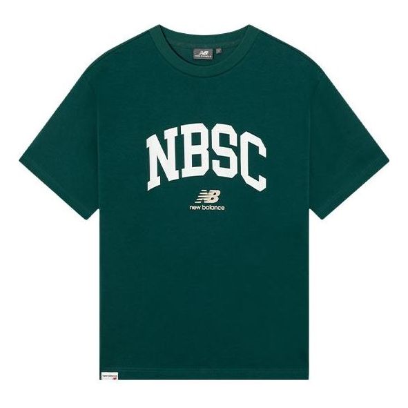 New Balance Logo Print Tee Asia Sizing 'Green White' 5ED25373-HT