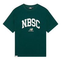 New Balance Logo Print Tee Asia Sizing 'Green White' 5ED25373-HT