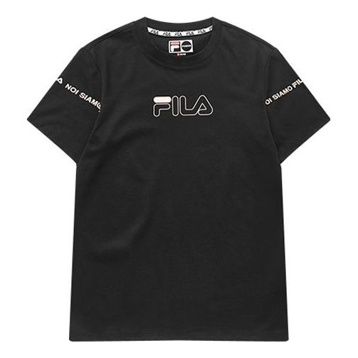 (WMNS) FILA FUSION Short Sleeve Black T-Shirt T11W021102F-BK