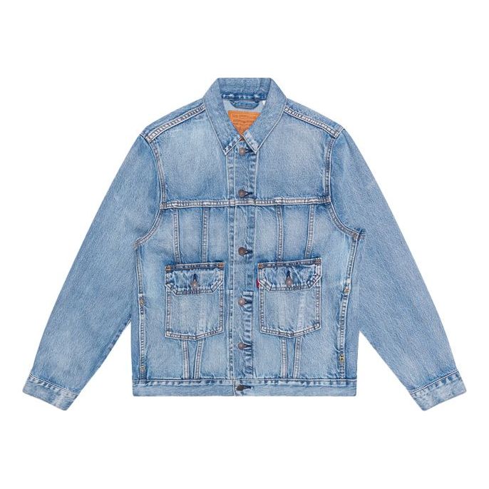 Men's Levis lapel Denim Jacket Denim Blue 85240-0000