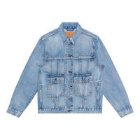 Men's Levis lapel Denim Jacket Denim Blue 85240-0000