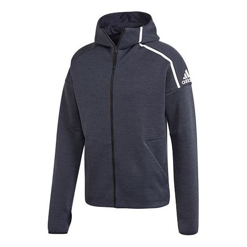 adidas Athleisure Casual Sports Cozy Training Zipper Hooded Jacket Blue GT2506