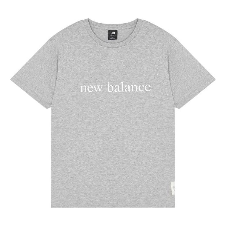 New Balance Essentials Logo T-Shirt Asia Sizing 'Grey' AMT21566-AG
