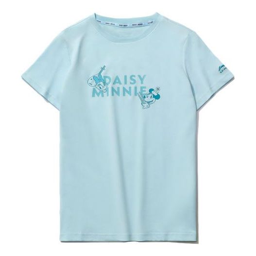 Li-Ning x Disney Crossover Sports Fashion Series Printing Round Neck Short Sleeve Blue AHSR212-5