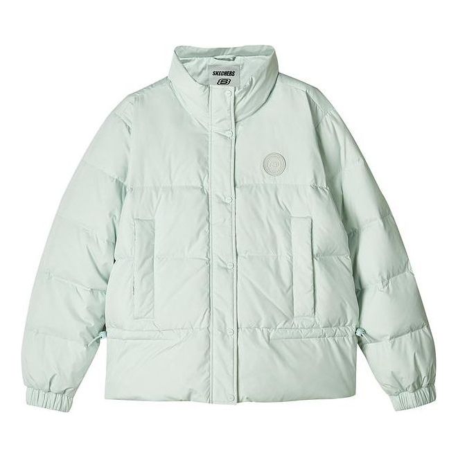 (WMNS) Skechers Lightweight Casual Down Jacket 'Green' L423W092-03PB