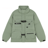 New Balance Logo Down Jacket Asia Sizing 'Green Black' AMJ14328-OLG