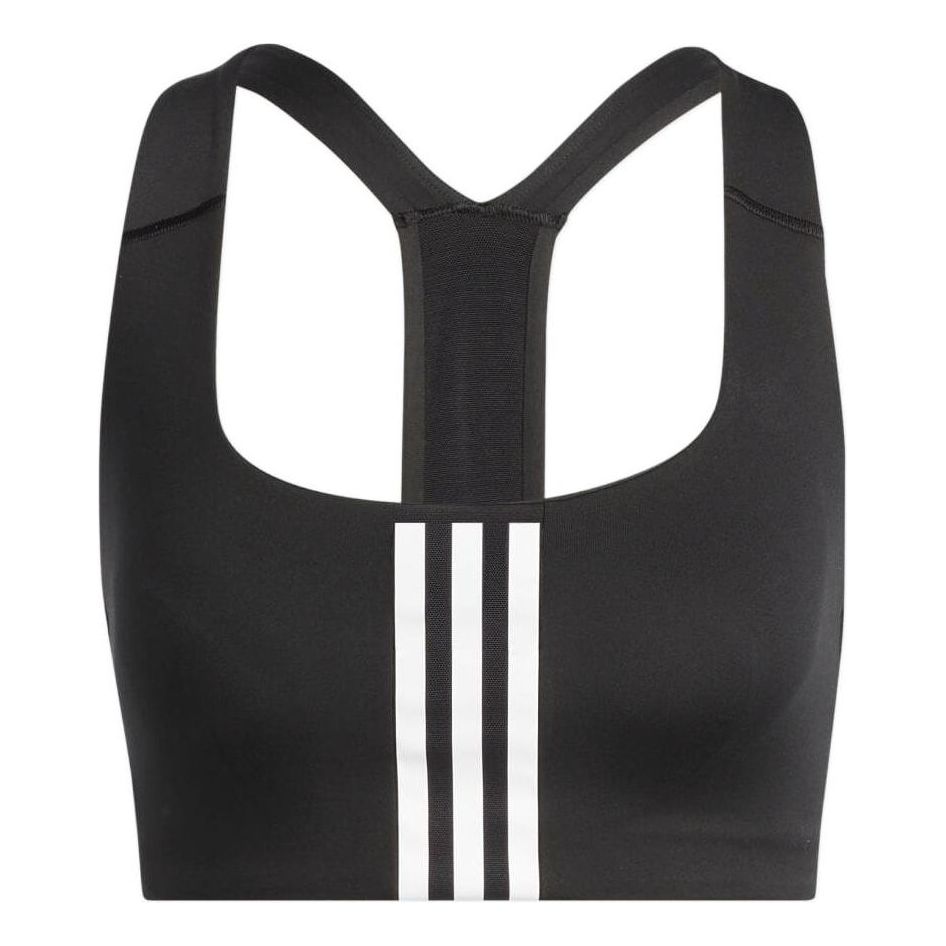(WMNS) adidas Powerimpact Training Medium-Support Bra 'Black White' HE9063
