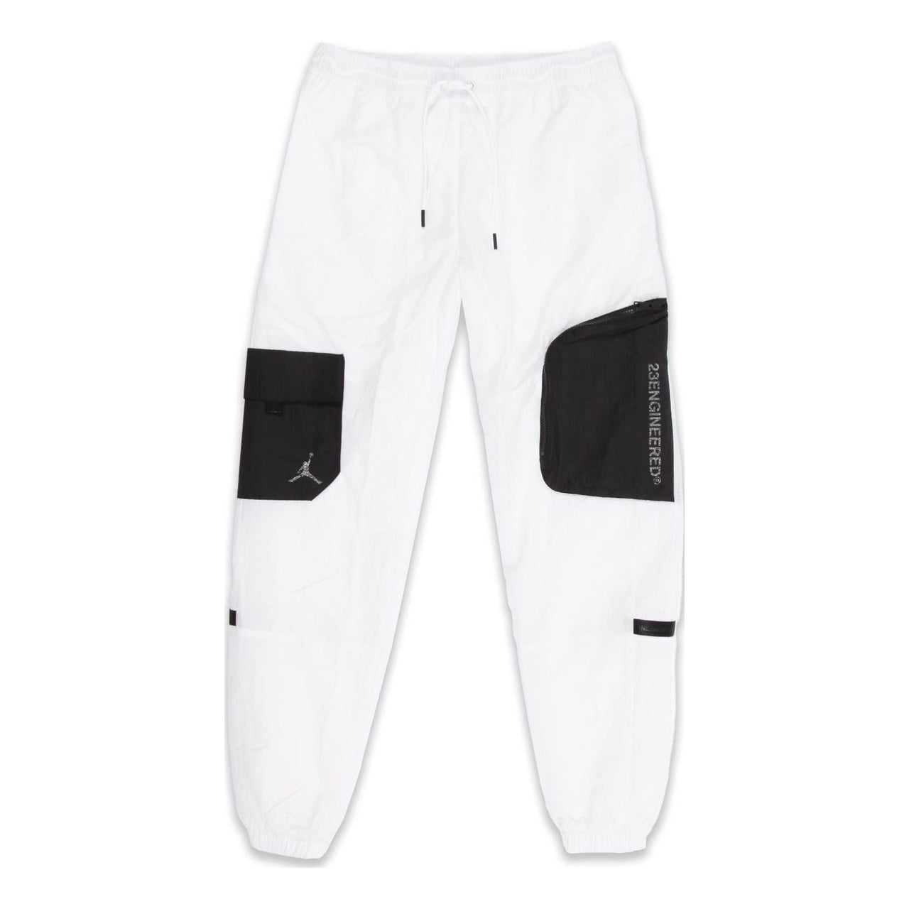 Men's Air Jordan Straight Bundle Feet Casual Splicing Sports Pants/Trousers/Joggers White DJ0236-100