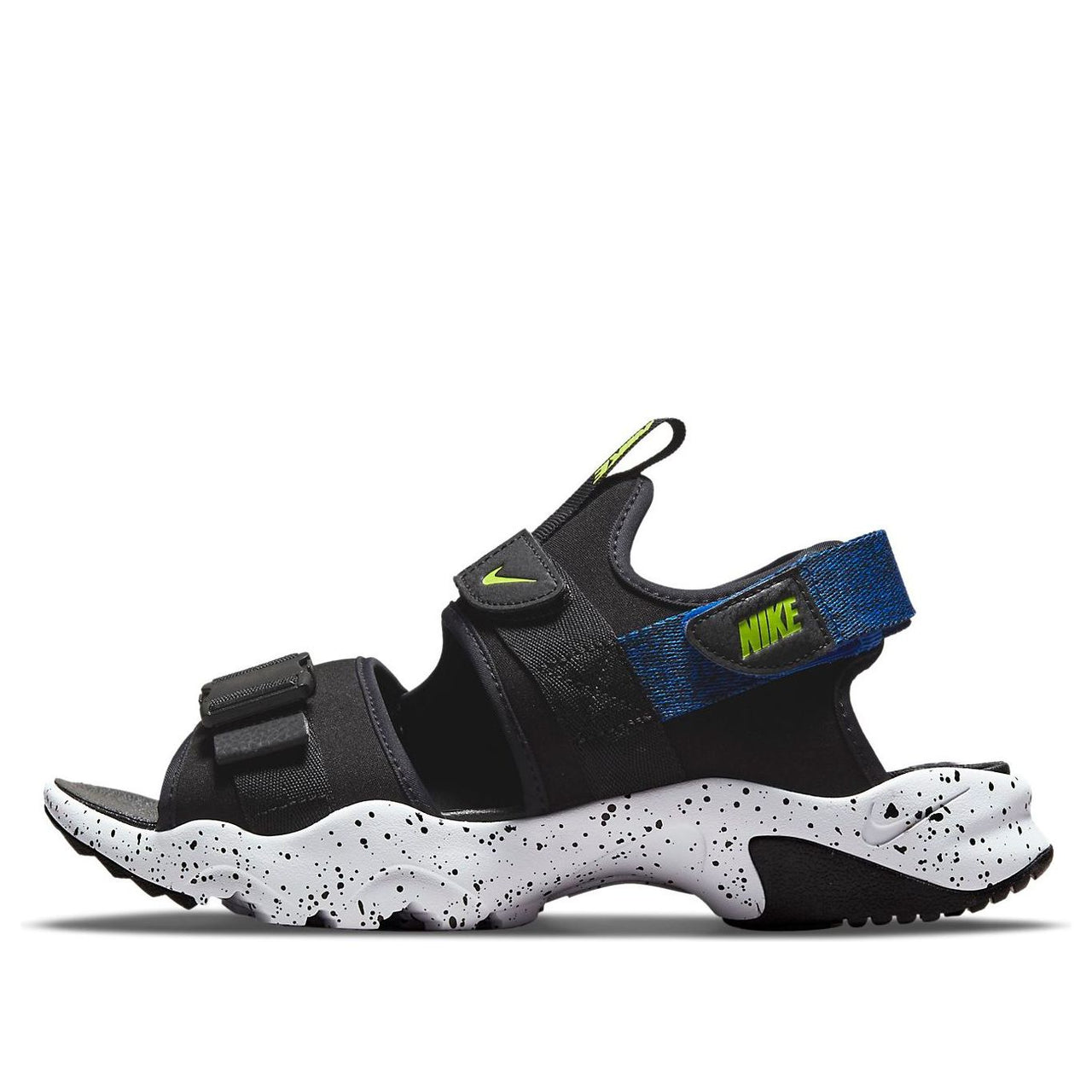 Nike Canyon Sandal Velcro Open Toe Flat Heel Black Blue Sandals 'Black Blue' CI8797-009